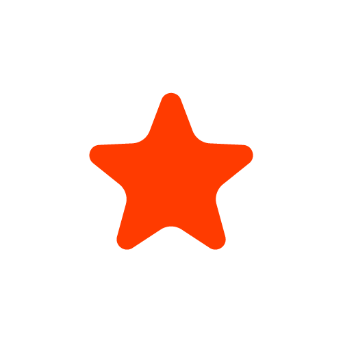 Red star shape on a white background